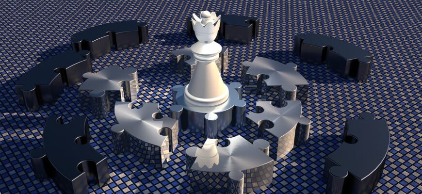lady, chess piece, circular puzzle