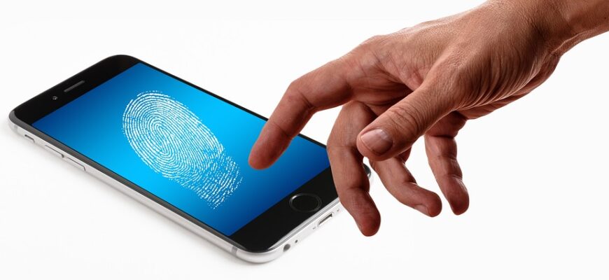 smartphone, finger, fingerprint