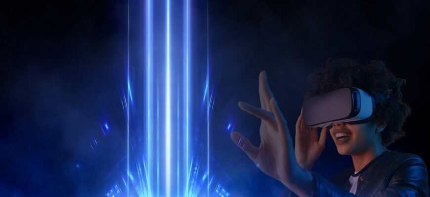 woman, headset, virtual, reality, vr, metaverse, simulation, reaching, 3d, metaverse, metaverse, metaverse, metaverse, metaverse