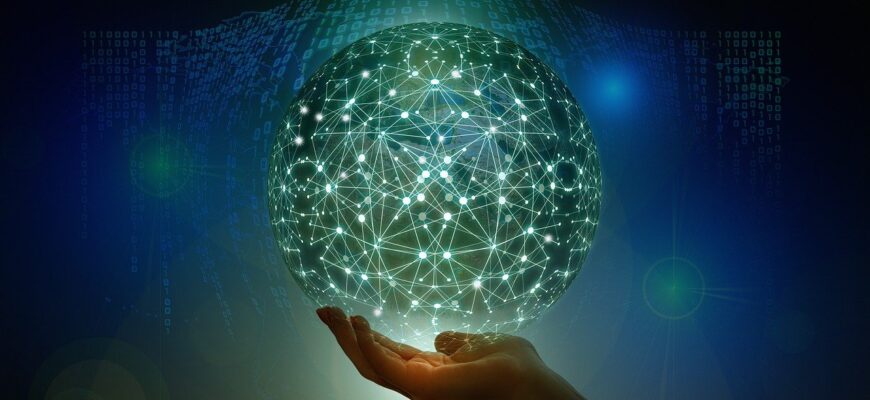 blockchain, globe, network