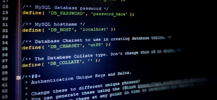 a computer screen with a bunch of code on it